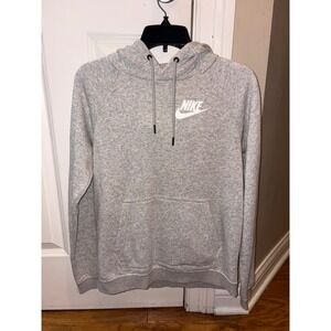 Nike Womens Sportswear Essential Hoodie Heather Grey Pullover Small BV4124-063